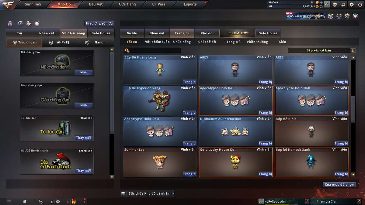 shop acc cf uy tin gia re